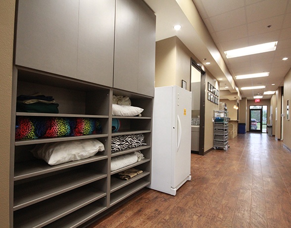 Hallway to dental office treatment areas