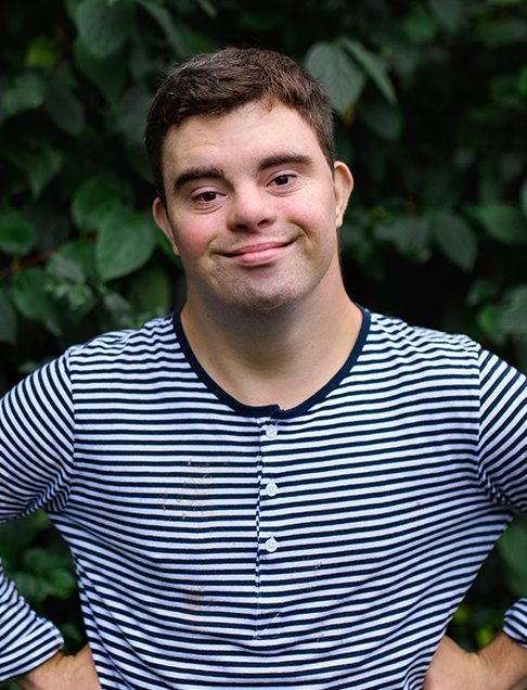 Man smiling after visiting adult special needs dentist in Grand Prairie