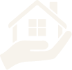 Animated hand holding a house