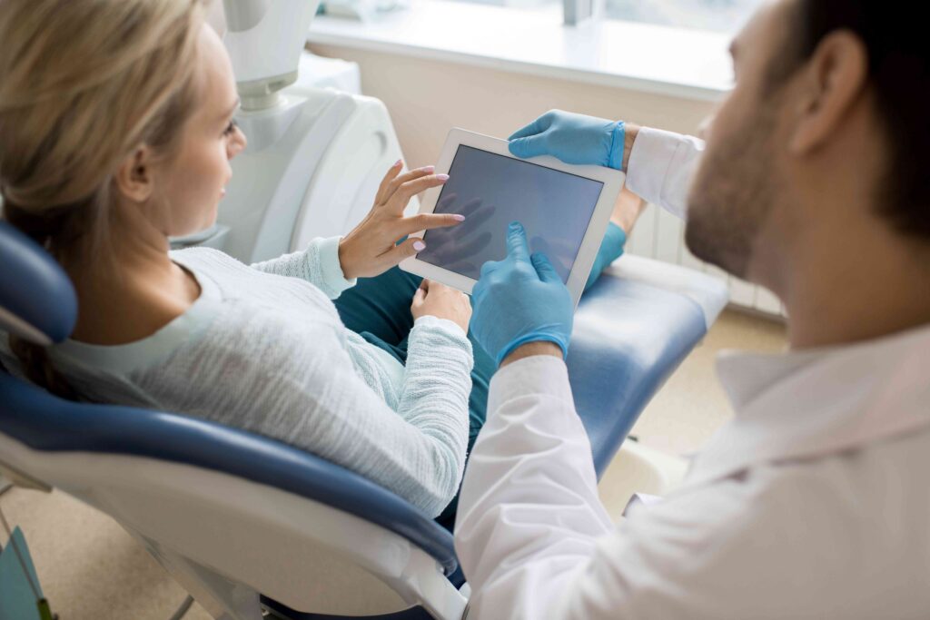 Woman at the dental office