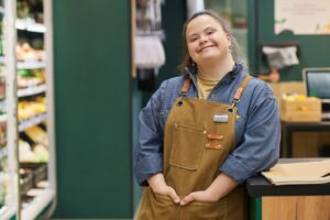Woman at work with an intellectual disability